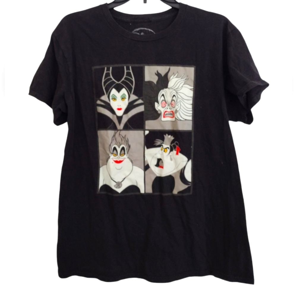 Disney Villains Black T-Shirt 100% cotton size large